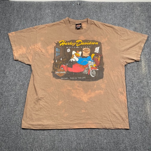 Harley Davidson Foghorn Leghorn Looney‎ Tunes Gang Shirt 2Xl Made In USA Florida